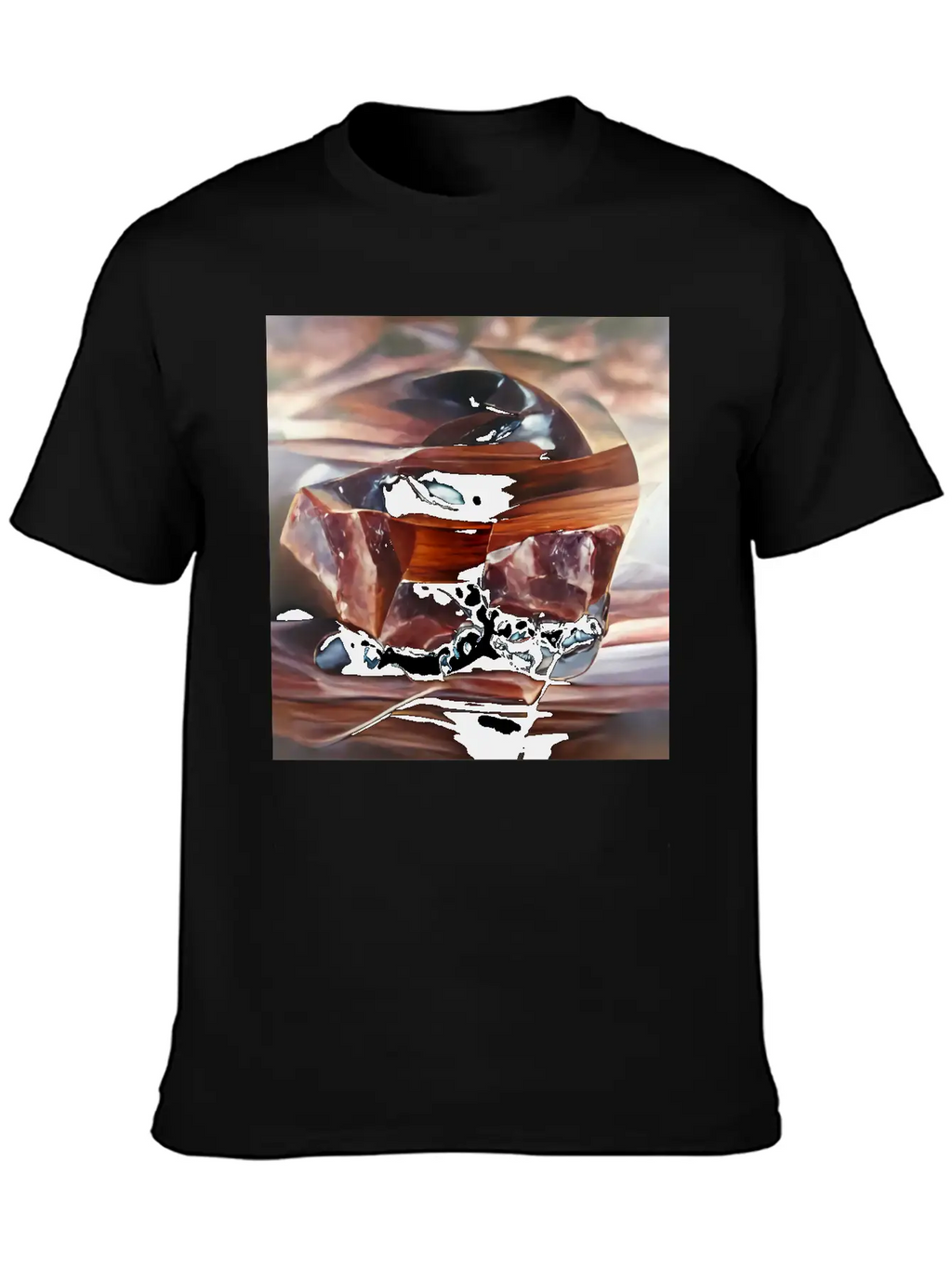 Mahogany Obsidian Crystal Gemstone Unisex Casual T-Shirt – Clean Design For Daily Comfort