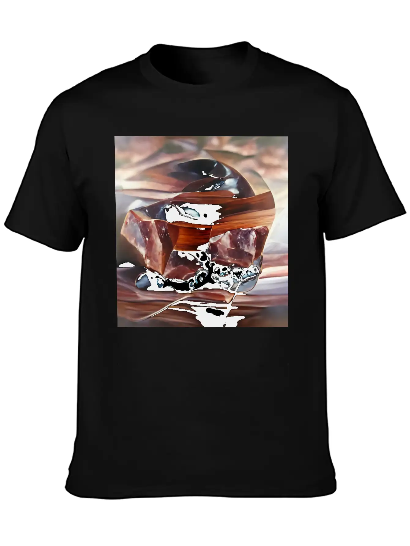 Mahogany Obsidian Crystal Gemstone Unisex Casual T-Shirt – Clean Design For Daily Comfort