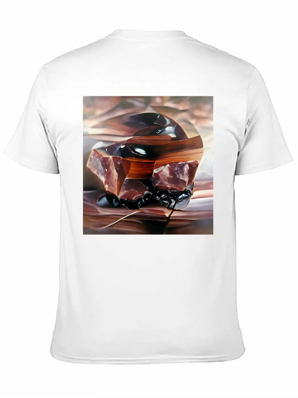 Mahogany Obsidian Crystal Gemstone Unisex Casual T-Shirt – Clean Design For Daily Comfort