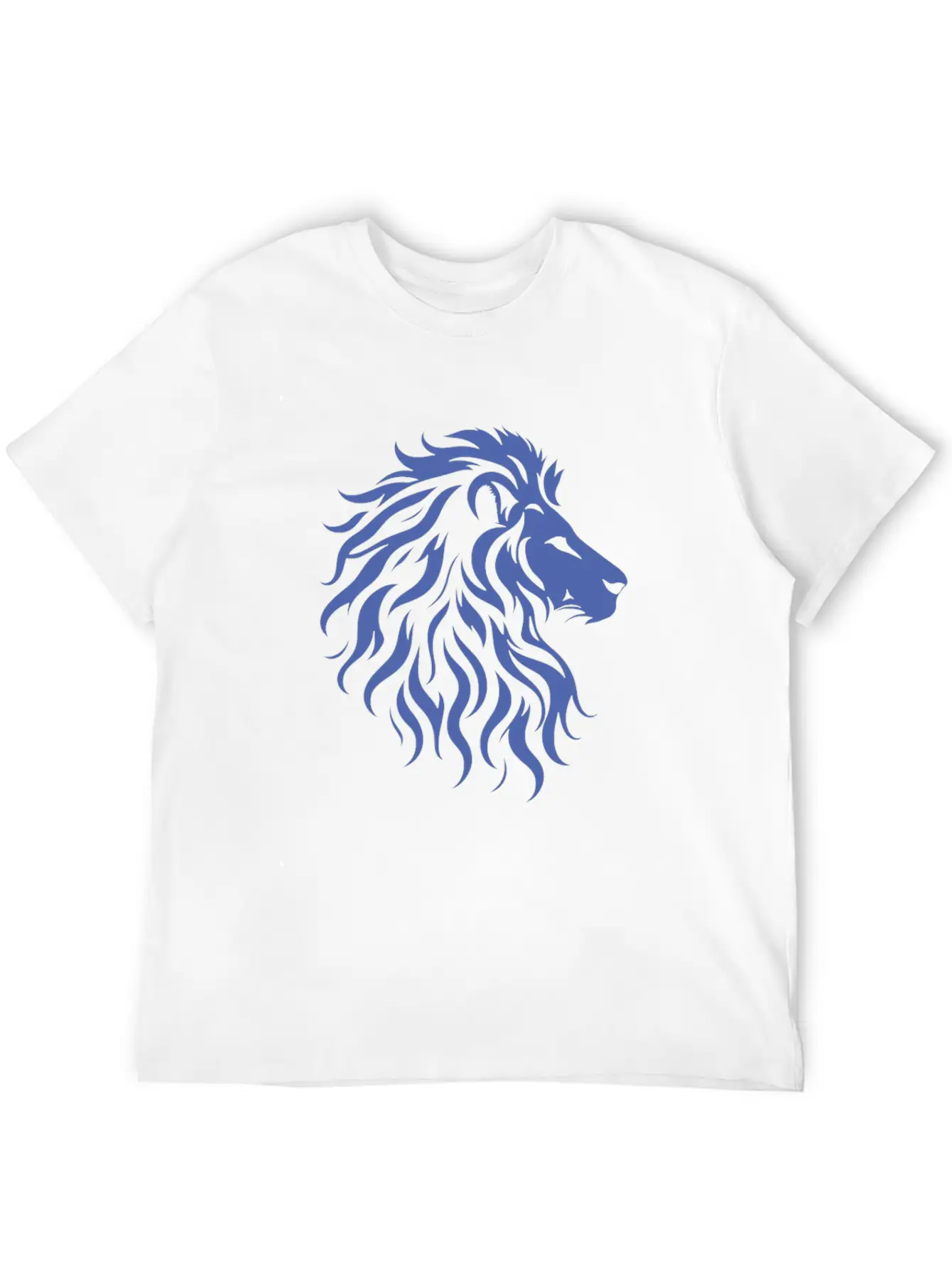 Majestic Lion Head Silhouette Classic Fit Graphic Tee For Daily Comfort – Unisex Cotton Shirt