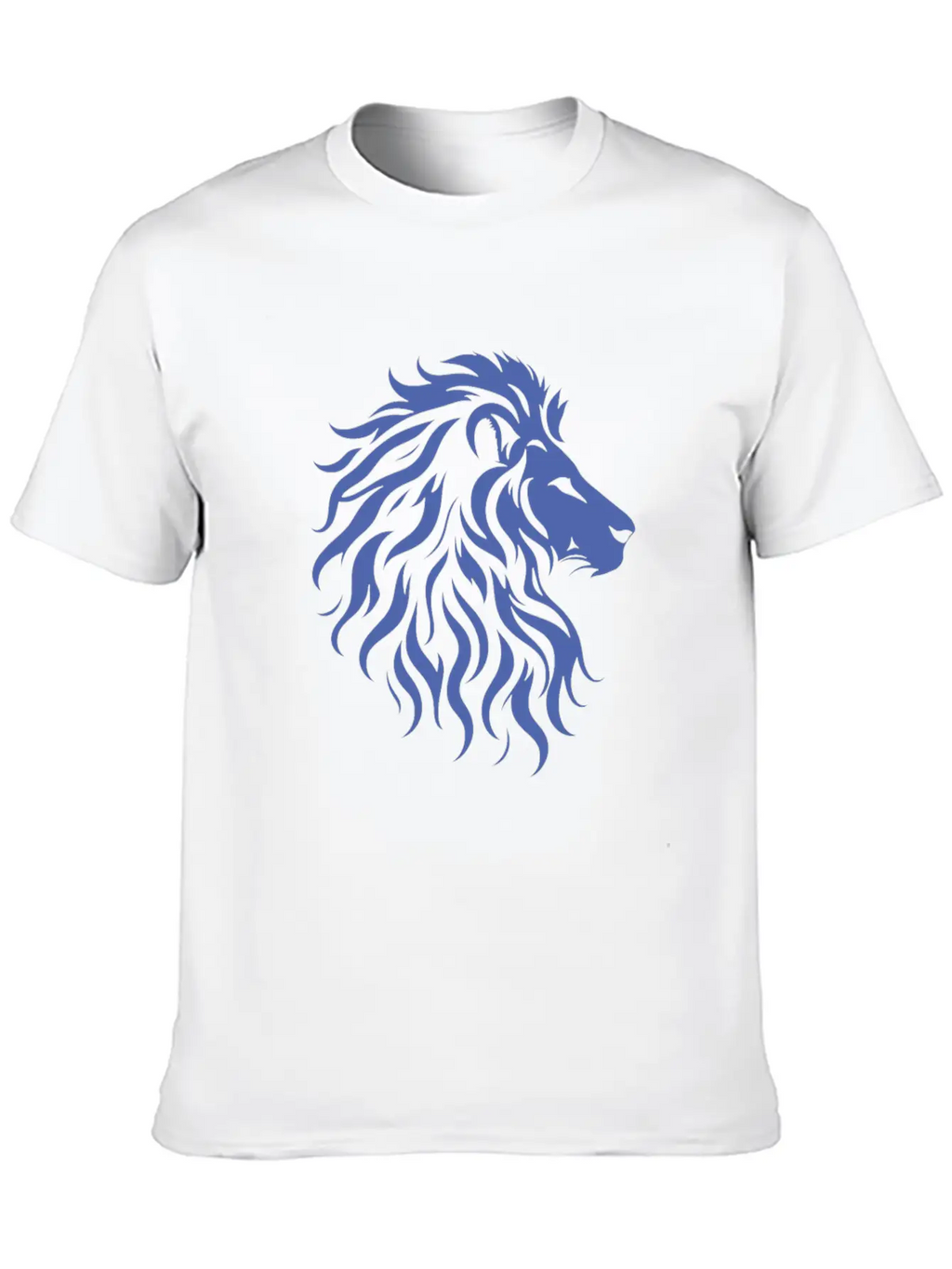 Majestic Lion Head Silhouette Classic Fit Graphic Tee For Daily Comfort – Unisex Cotton Shirt