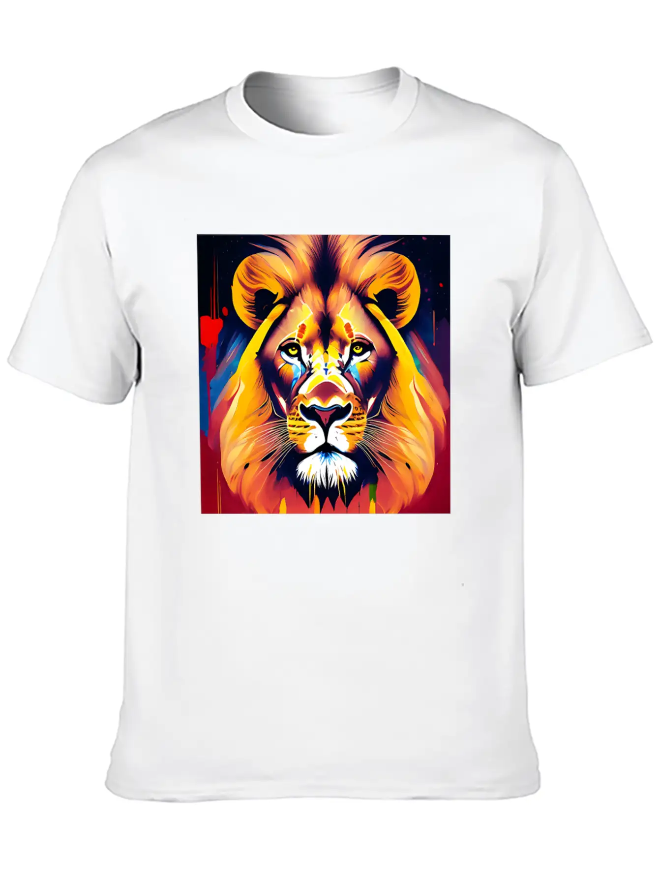 Majestic Lion In Oil Painting Style Unisex Casual T-Shirt – Clean Design For Daily Comfort
