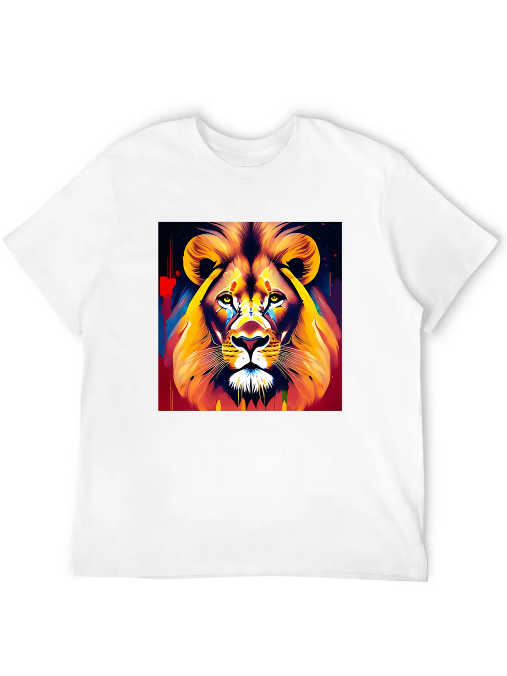Majestic Lion In Oil Painting Style Unisex Casual T-Shirt – Clean Design For Daily Comfort