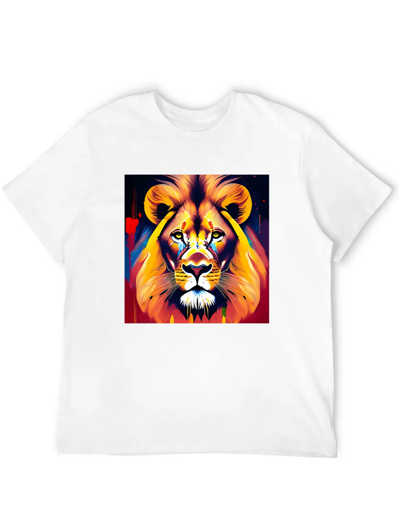 Majestic Lion In Oil Painting Style Unisex Casual T-Shirt – Clean Design For Daily Comfort