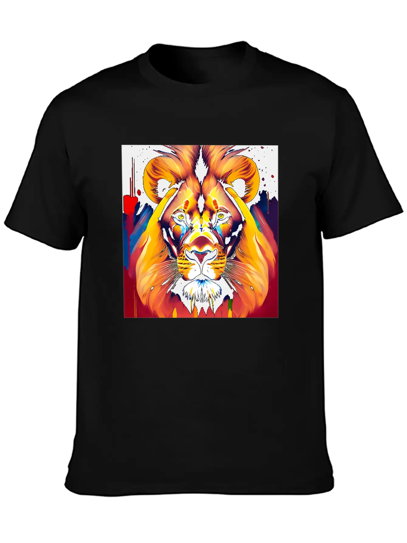 Majestic Lion In Oil Painting Style Unisex Casual T-Shirt – Clean Design For Daily Comfort