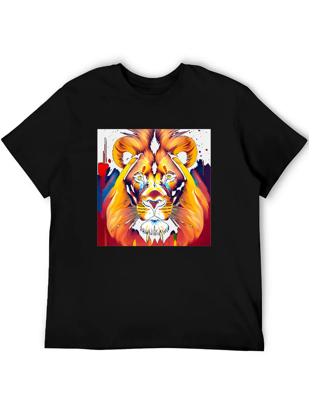 Majestic Lion In Oil Painting Style Unisex Casual T-Shirt – Clean Design For Daily Comfort