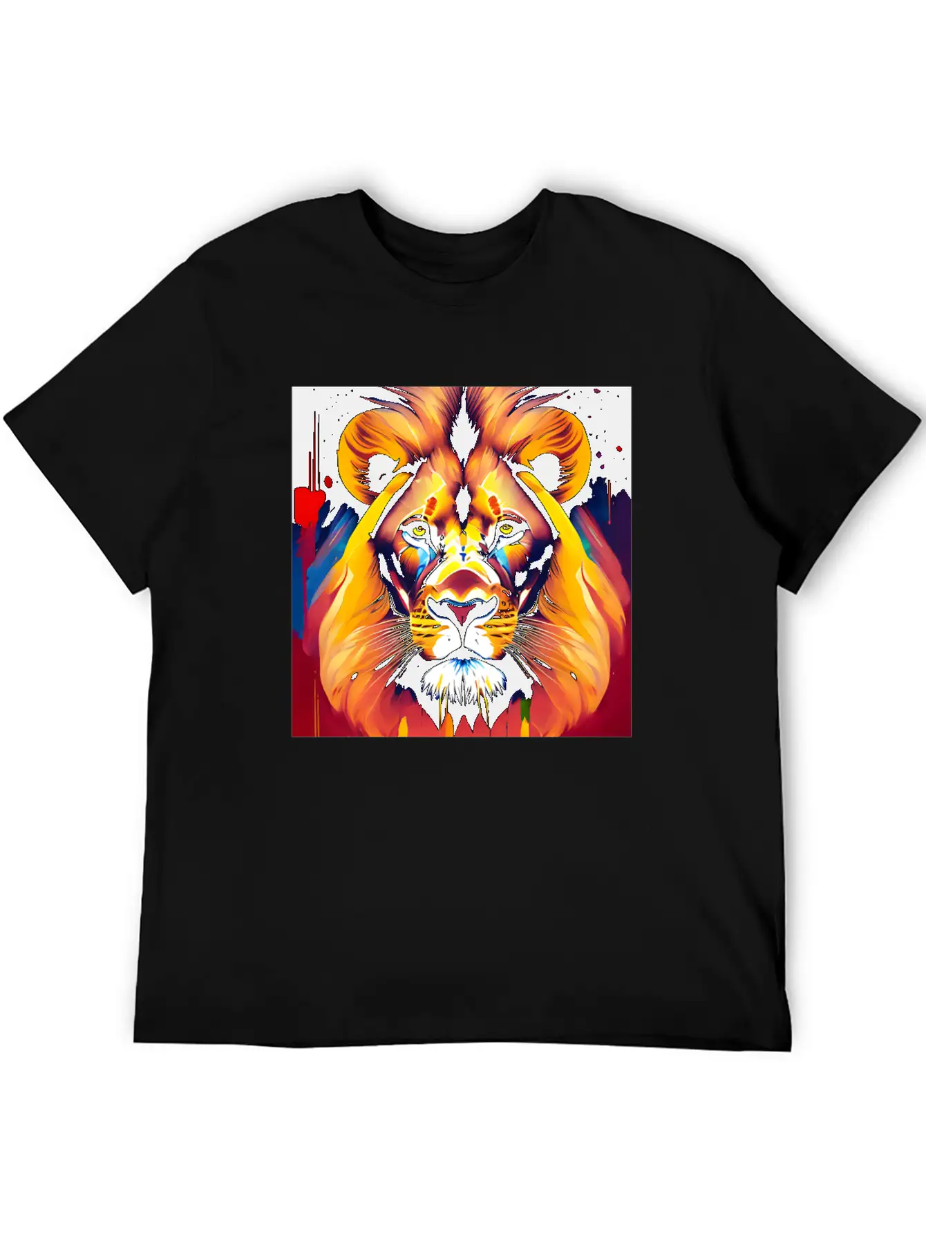 Majestic Lion In Oil Painting Style Unisex Casual T-Shirt – Clean Design For Daily Comfort