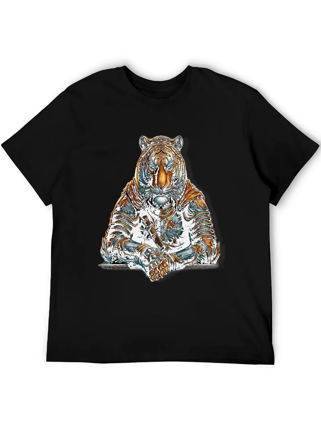 Majestic Valor The Warrior Tiger Unisex Short Sleeve Soft Cotton T-Shirt – Casual Everyday Wear