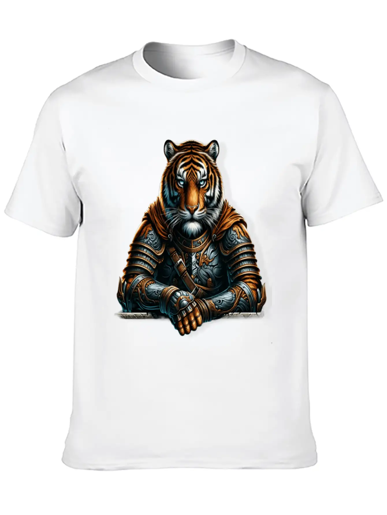 Majestic Valor The Warrior Tiger Unisex Short Sleeve Soft Cotton T-Shirt – Casual Everyday Wear