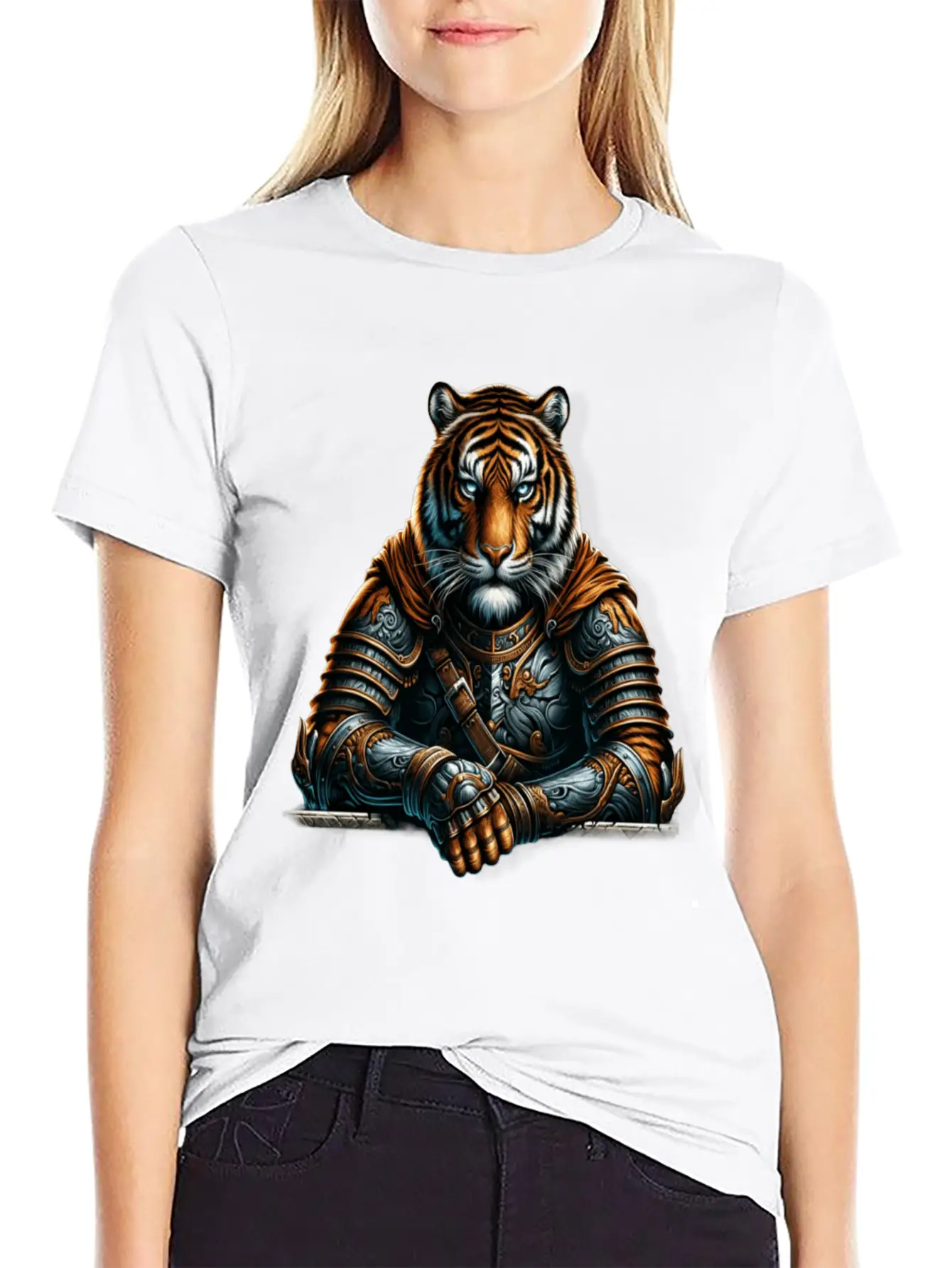 Majestic Valor The Warrior Tiger Unisex Short Sleeve Soft Cotton T-Shirt – Casual Everyday Wear