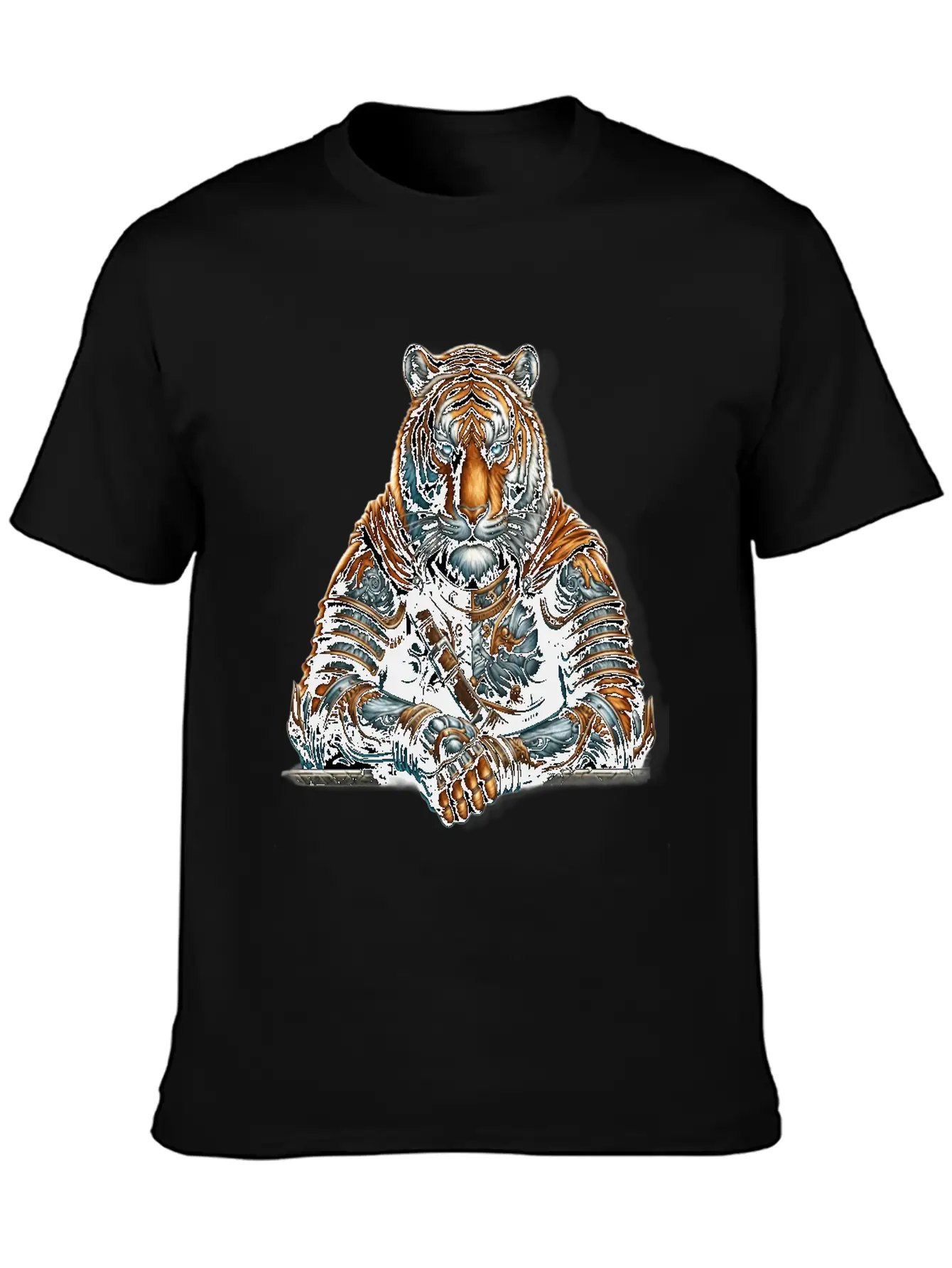 Majestic Valor The Warrior Tiger Unisex Short Sleeve Soft Cotton T-Shirt – Casual Everyday Wear