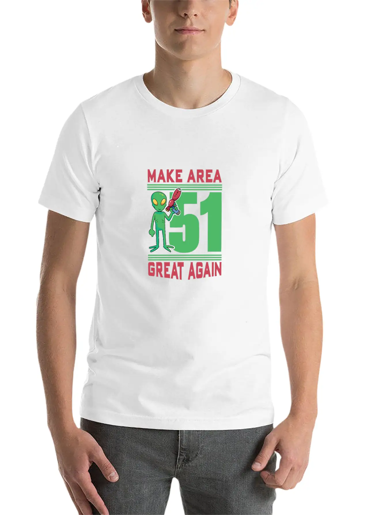 Make Area 51 Great Again Alien Funny Shirt Unisex Casual T-Shirt – Clean Design For Daily Comfort