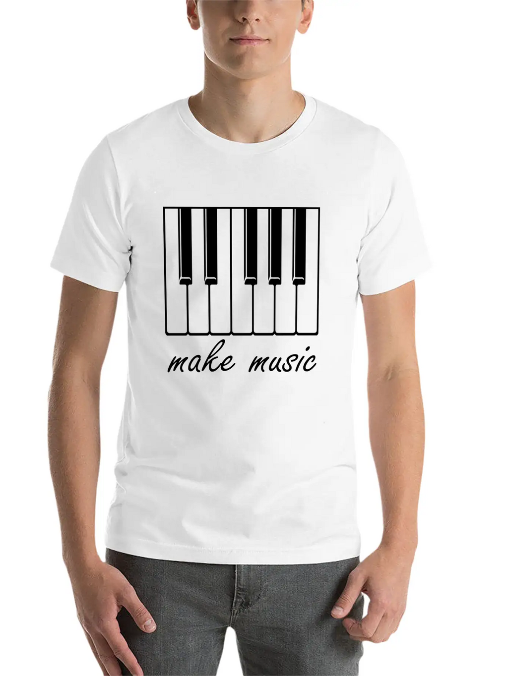 Make Music Band Gift Raving Concert Party Unisex Casual T-Shirt – Clean Design For Daily Comfort