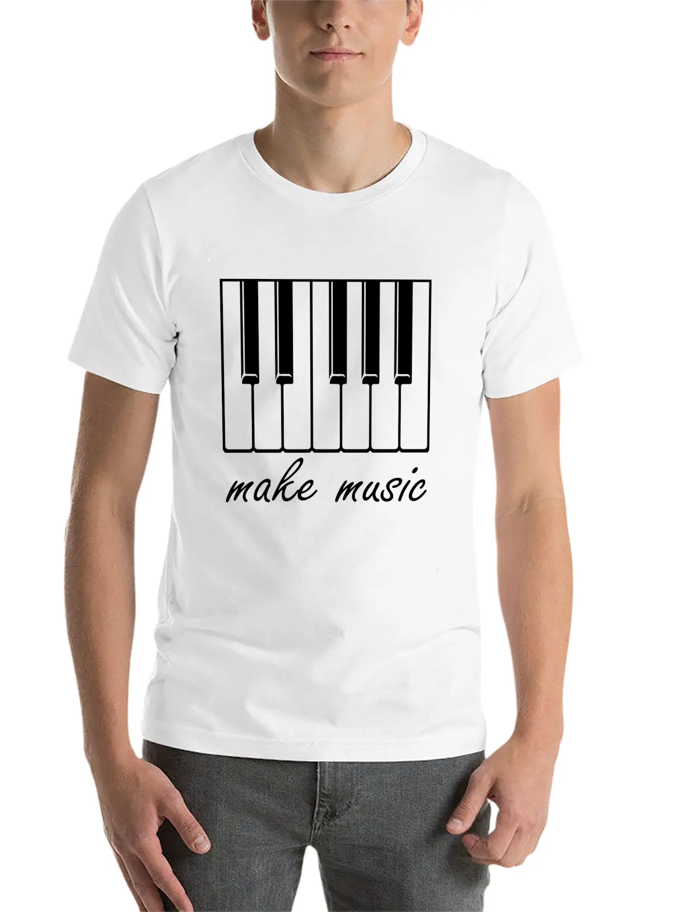 Make Music Band Gift Raving Concert Party Unisex Casual T-Shirt – Clean Design For Daily Comfort