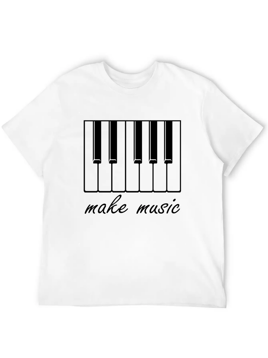Make Music Band Gift Raving Concert Party Unisex Casual T-Shirt – Clean Design For Daily Comfort