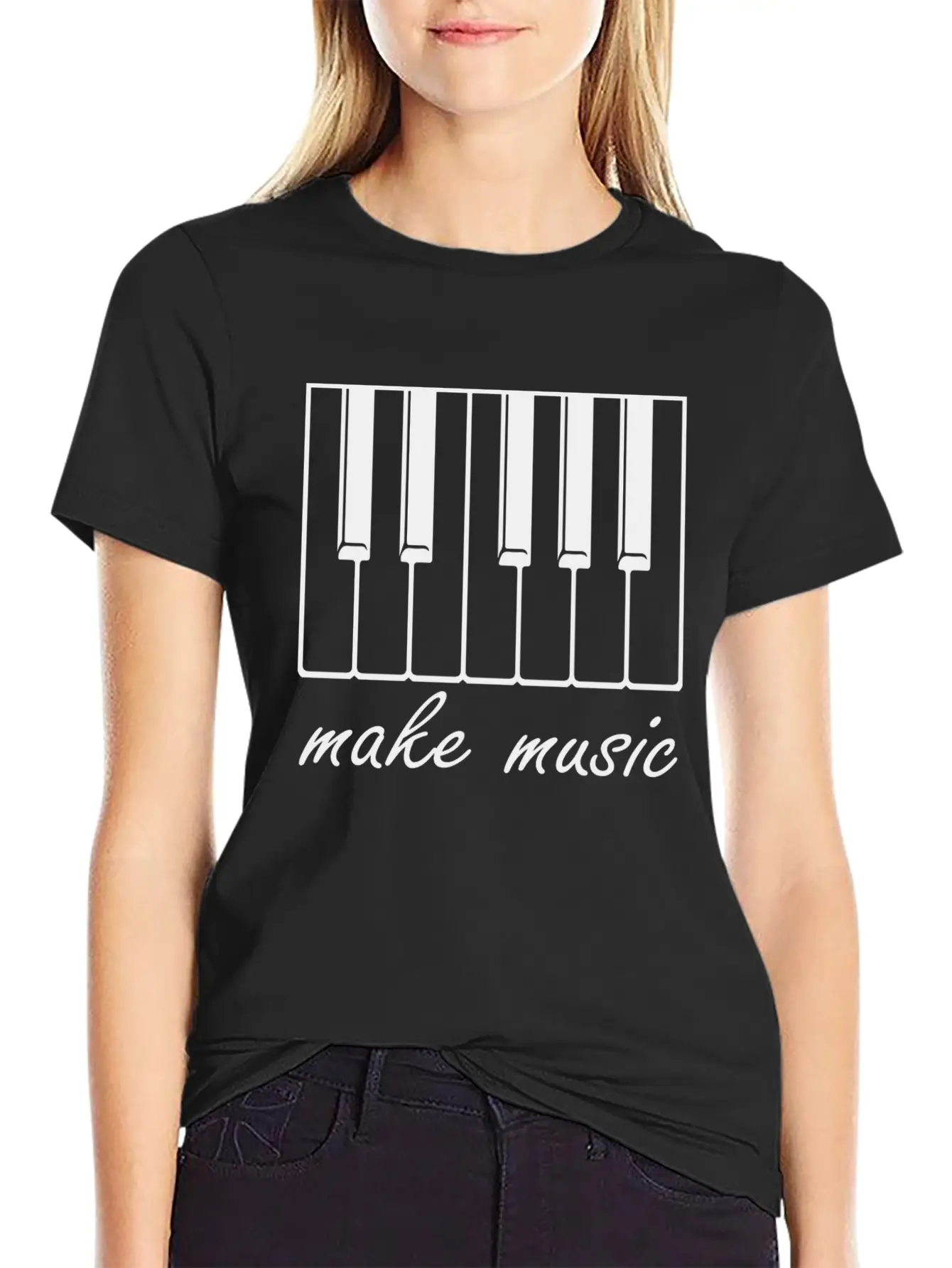 Make Music Band Gift Raving Concert Party Unisex Casual T-Shirt – Clean Design For Daily Comfort