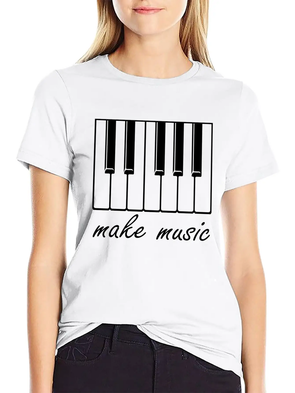 Make Music Band Gift Raving Concert Party Unisex Casual T-Shirt – Clean Design For Daily Comfort