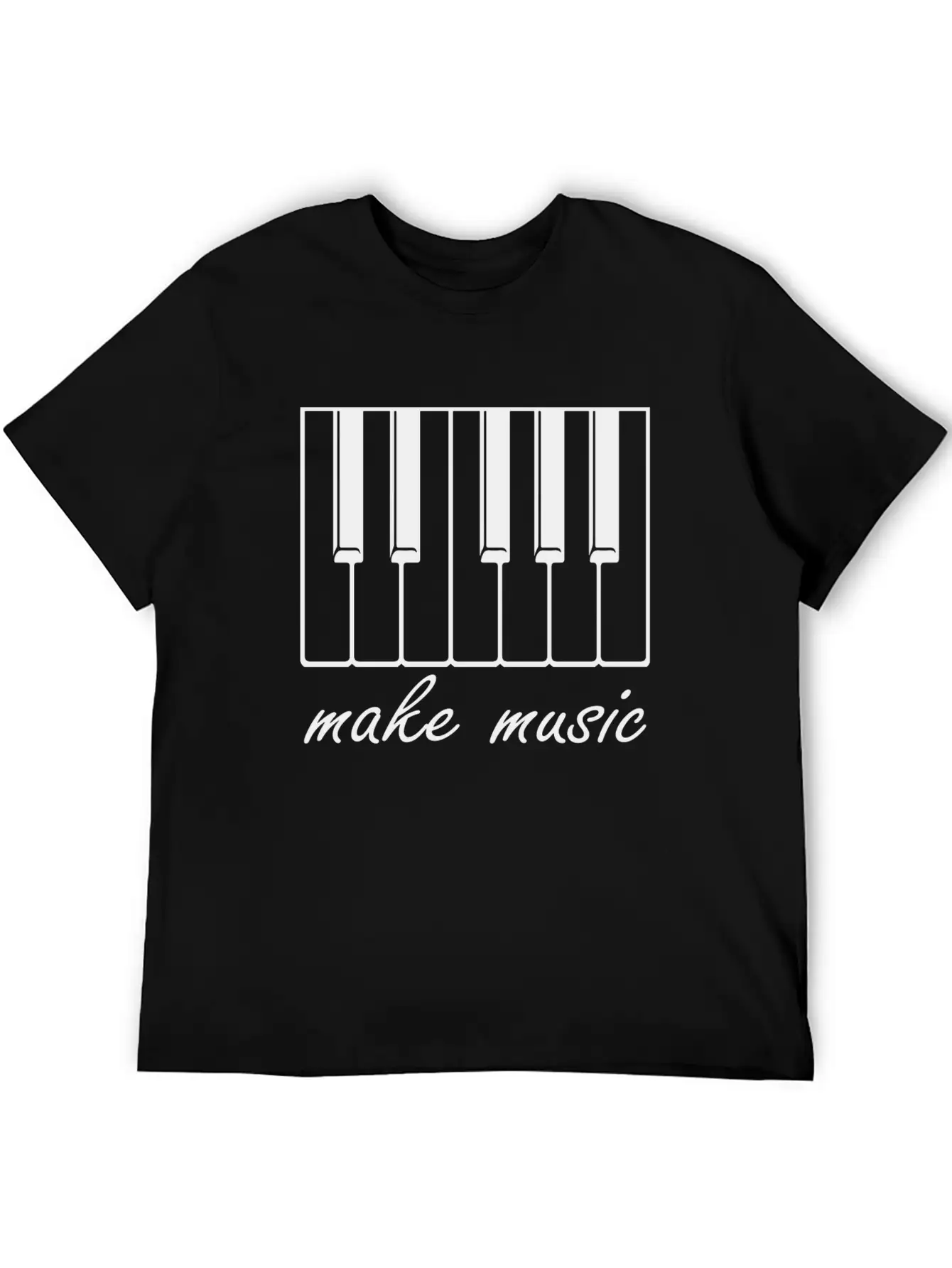 Make Music Band Gift Raving Concert Party Unisex Casual T-Shirt – Clean Design For Daily Comfort