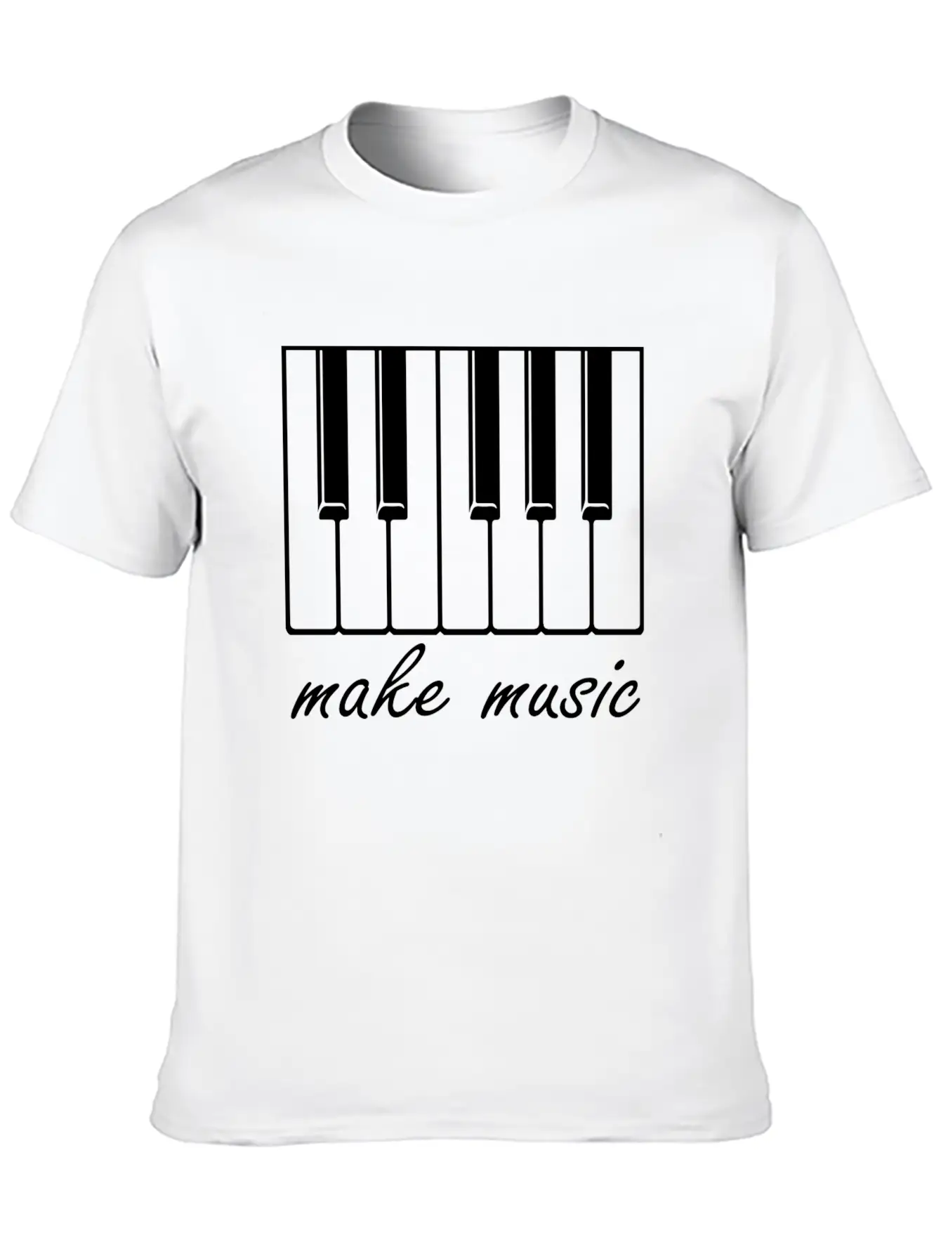 Make Music Band Gift Raving Concert Party Unisex Casual T-Shirt – Clean Design For Daily Comfort