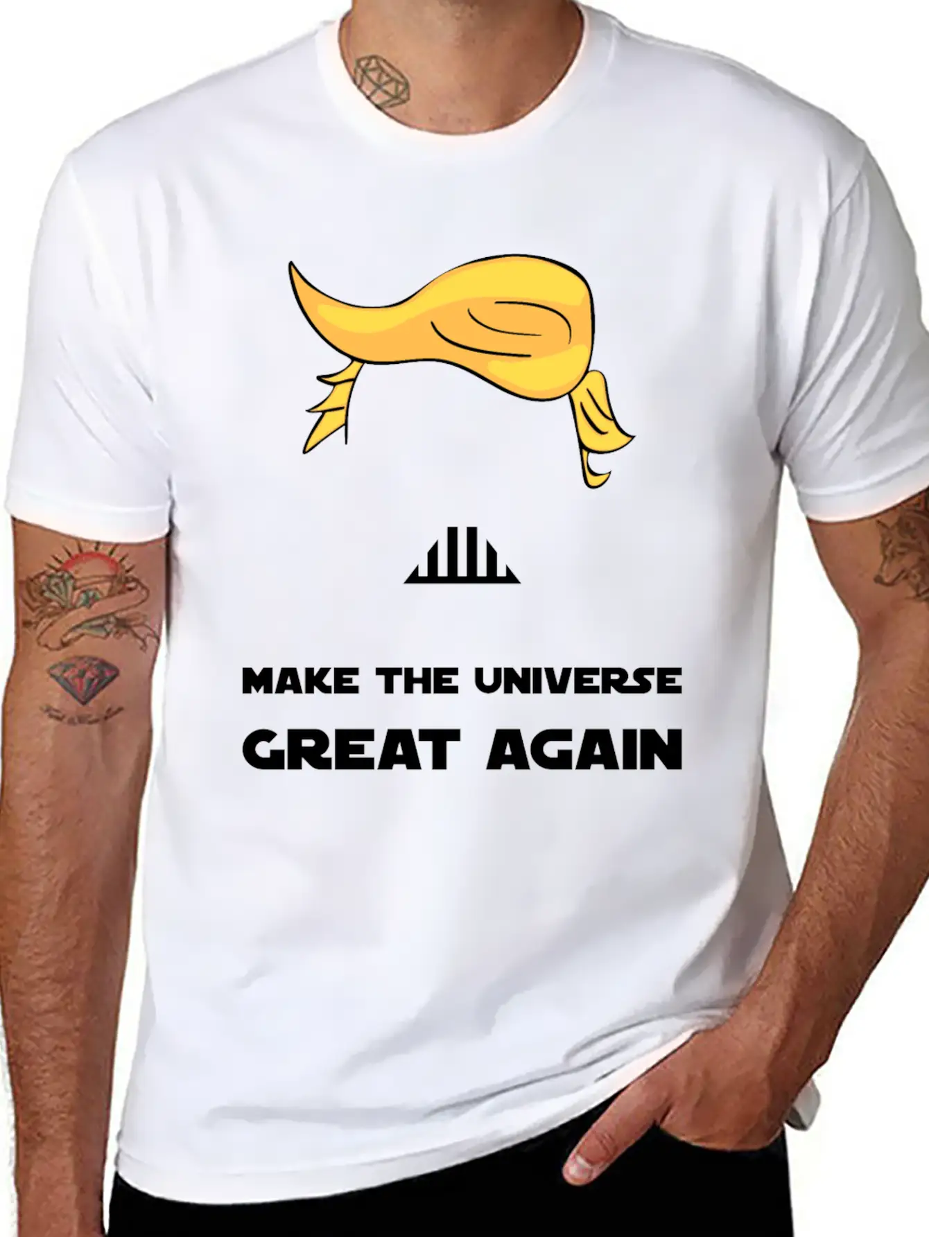 MAKE THE UNIVERSE GREAT AGAIN Unisex Short Sleeve Soft Cotton T-Shirt – Casual Everyday Wear