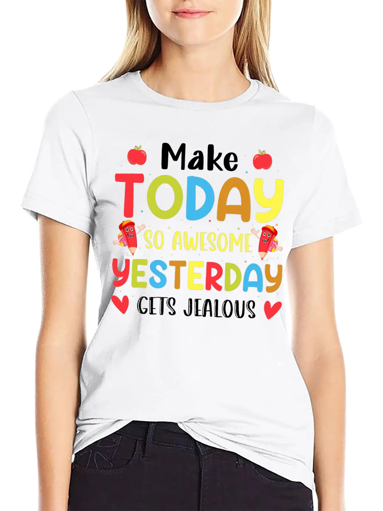 Make Today So Awesome Yesterday Gets Jealous Stylish Everyday T-Shirt – Unisex Basic Cotton Tee