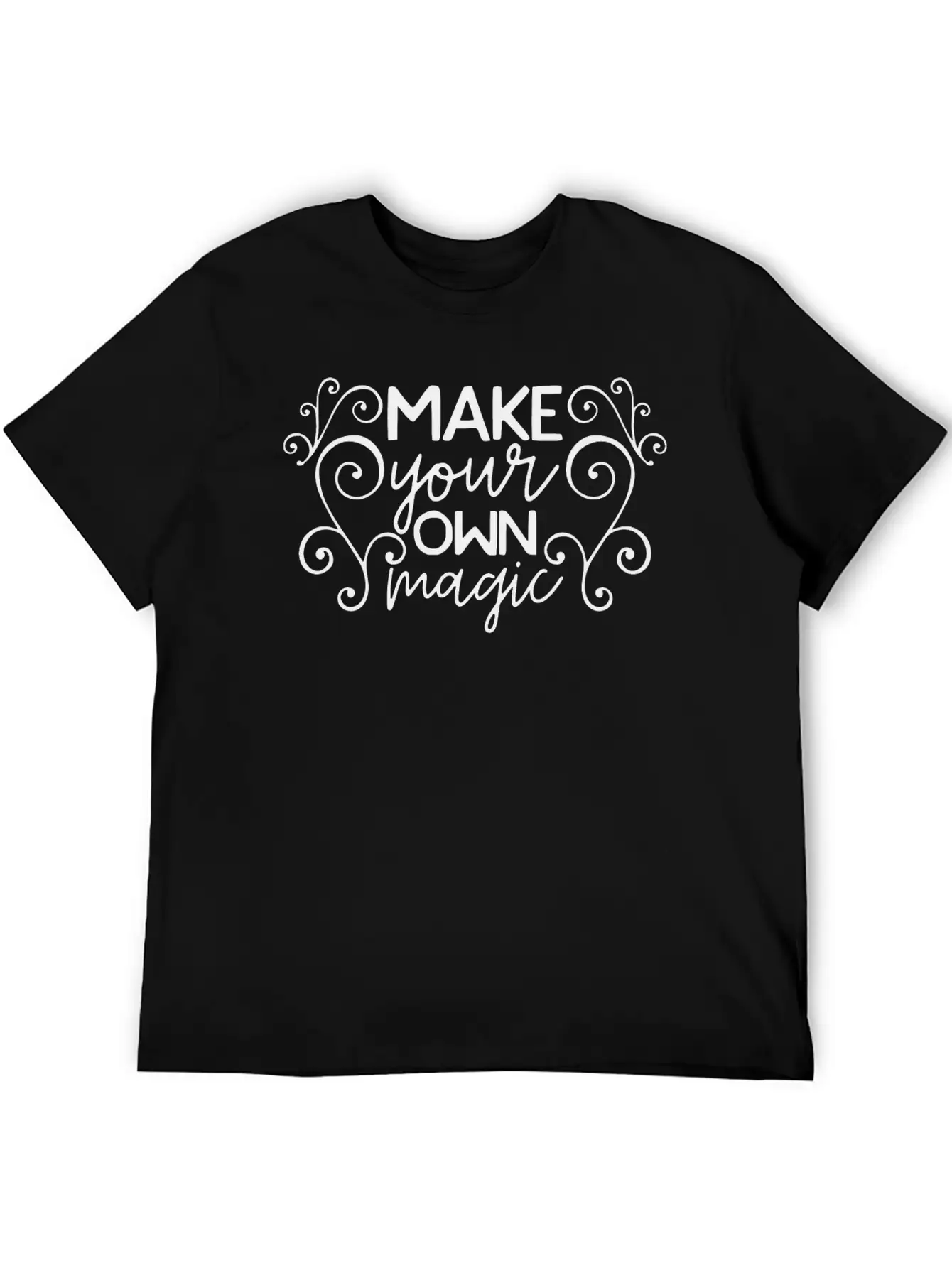 Make Your Own Magic Motivation Quote Design Casual Graphic T-Shirt – Simple And Comfortable Daily Wear