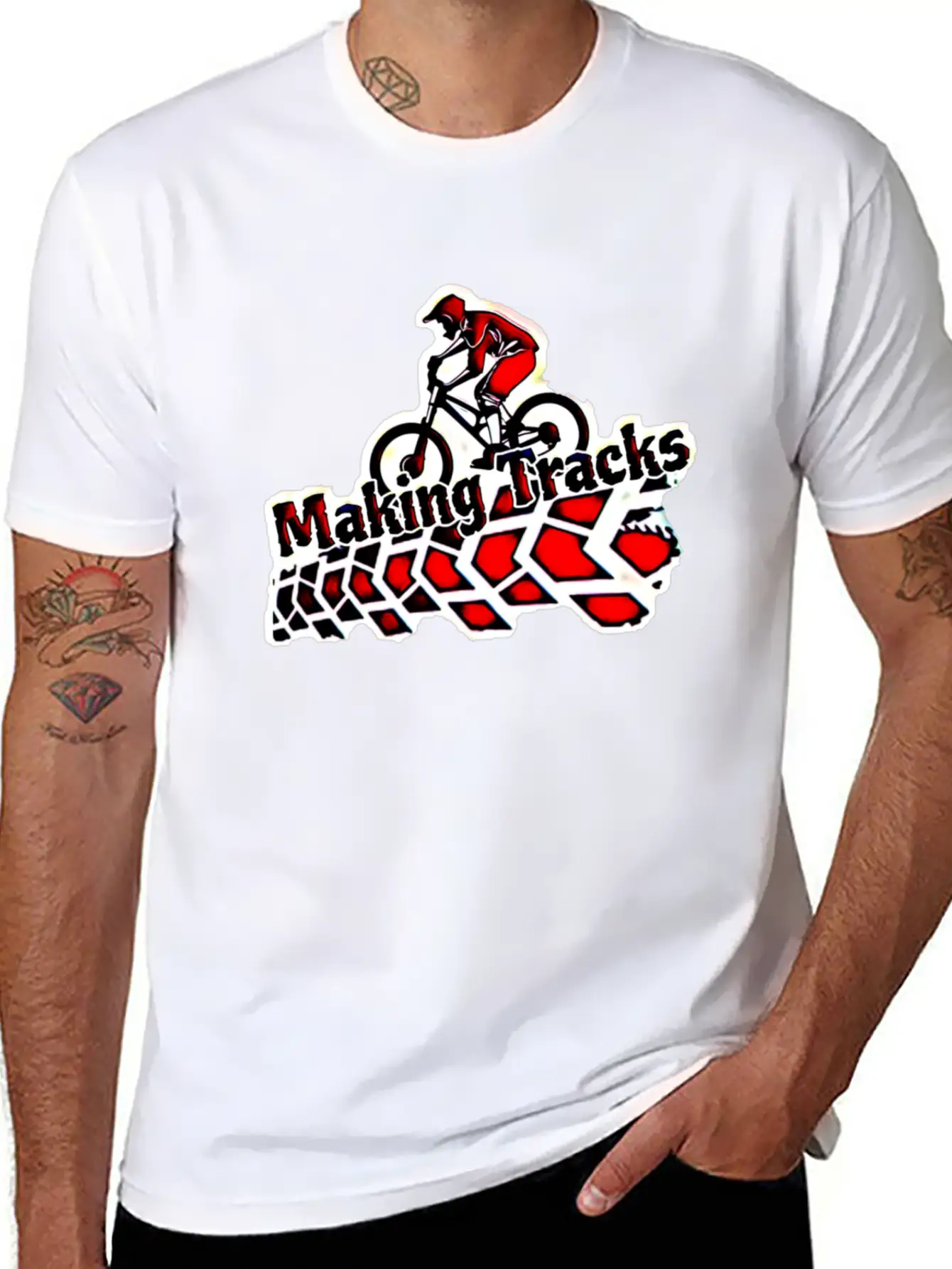Making Tracks Essential Cotton Tee For Daily Outfits – Unisex Style