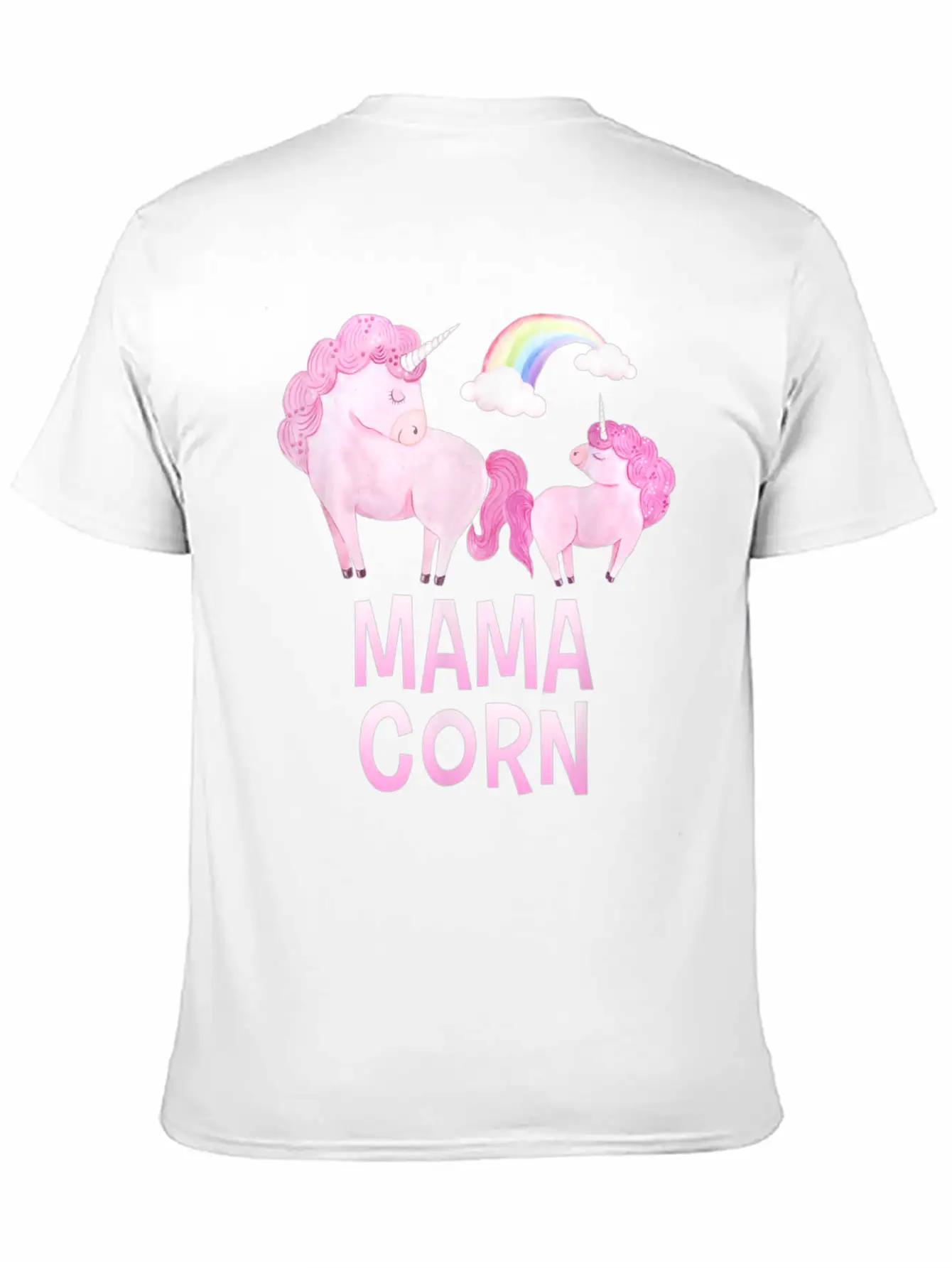 Mama Corn Greek Mom Unicorn Baby Shower T Shirt Stylish Everyday T-Shirt – Unisex Basic Cotton Tee