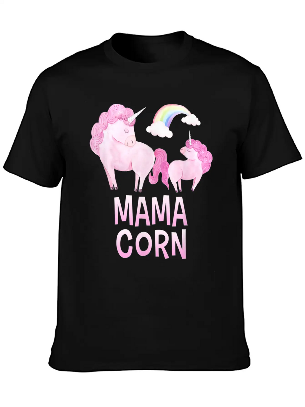 Mama Corn Greek Mom Unicorn Baby Shower T Shirt Stylish Everyday T-Shirt – Unisex Basic Cotton Tee