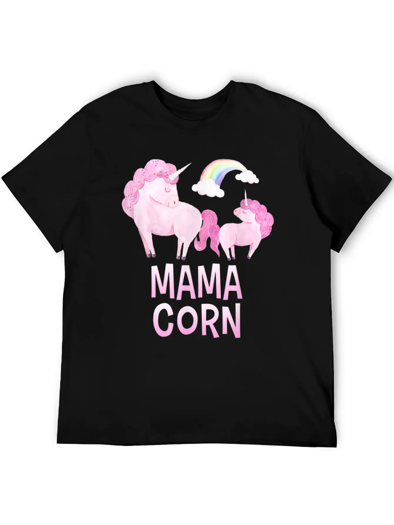 Mama Corn Greek Mom Unicorn Baby Shower T Shirt Stylish Everyday T-Shirt – Unisex Basic Cotton Tee