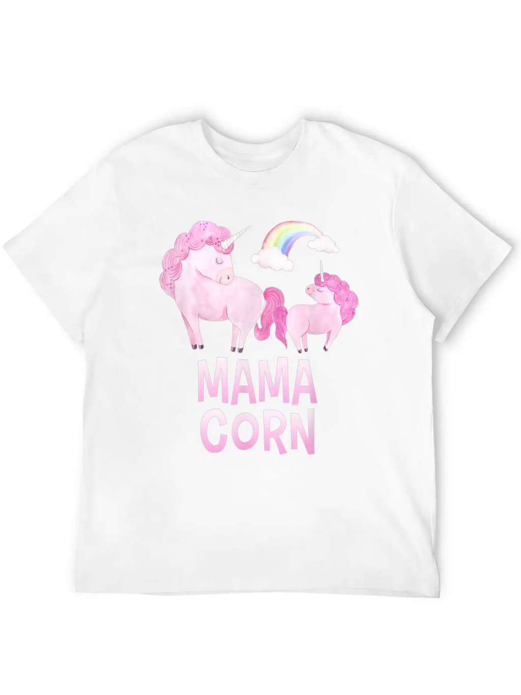 Mama Corn Greek Mom Unicorn Baby Shower T Shirt Stylish Everyday T-Shirt – Unisex Basic Cotton Tee