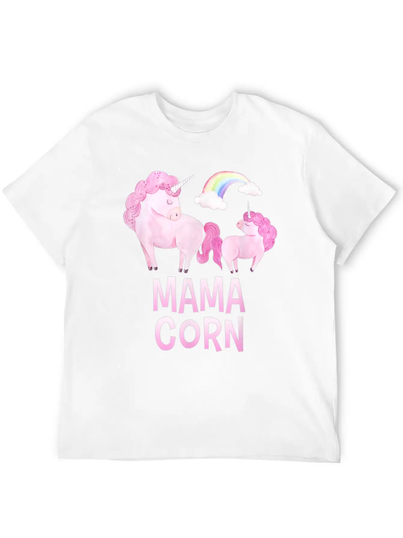 Mama Corn Greek Mom Unicorn Baby Shower T Shirt Stylish Everyday T-Shirt – Unisex Basic Cotton Tee