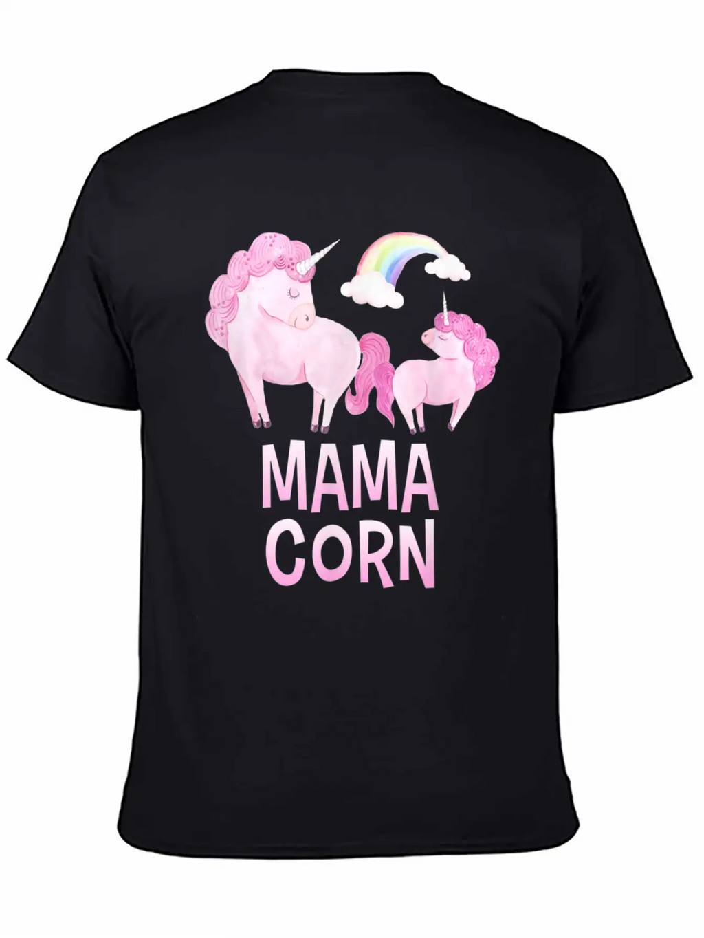 Mama Corn Greek Mom Unicorn Baby Shower T Shirt Stylish Everyday T-Shirt – Unisex Basic Cotton Tee
