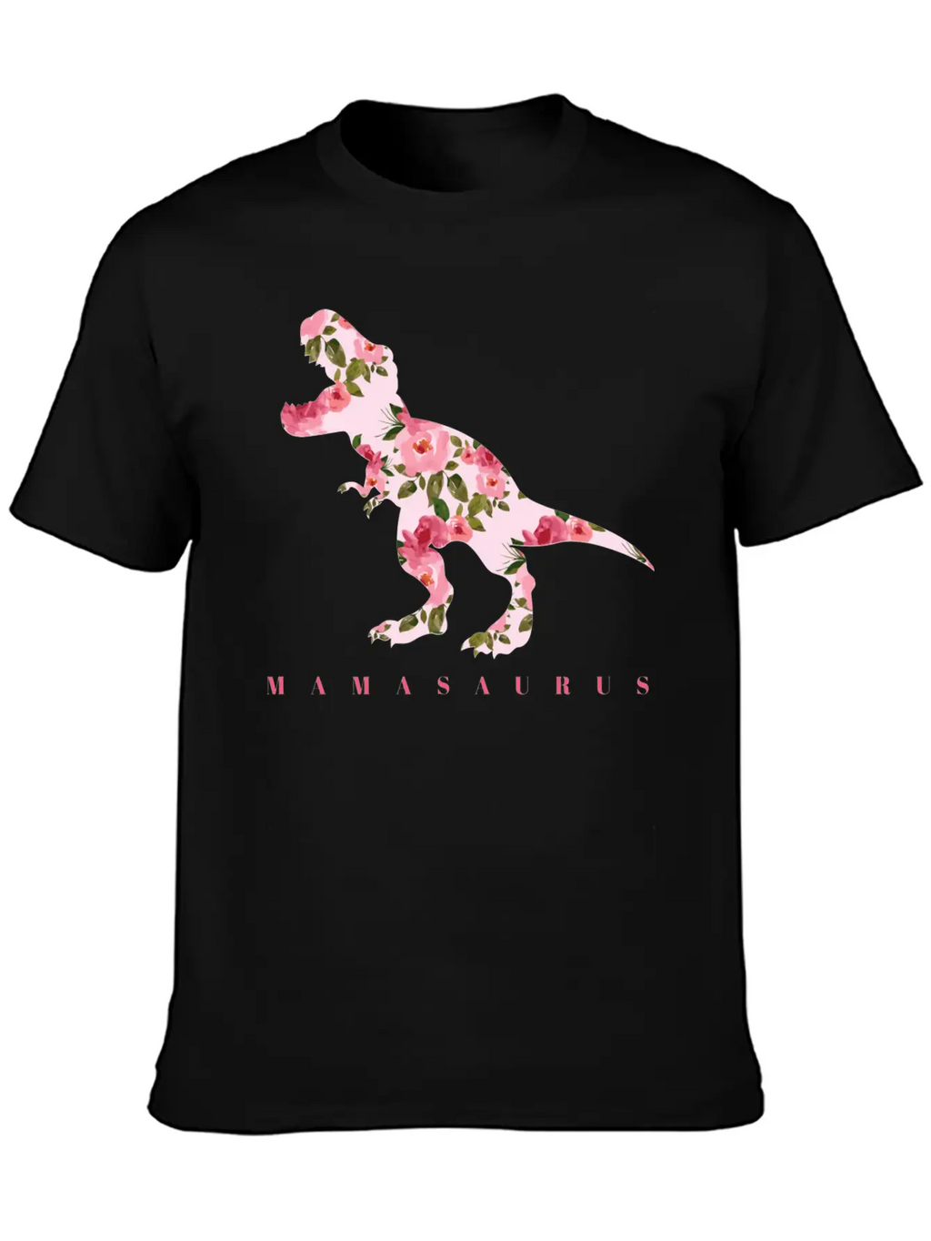 Mamasaurus With Cute Floral Dinosaur Unisex Casual T-Shirt – Clean Design For Daily Comfort