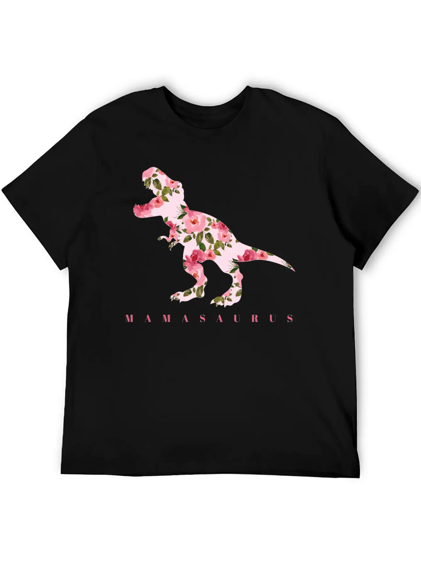 Mamasaurus With Cute Floral Dinosaur Unisex Casual T-Shirt – Clean Design For Daily Comfort