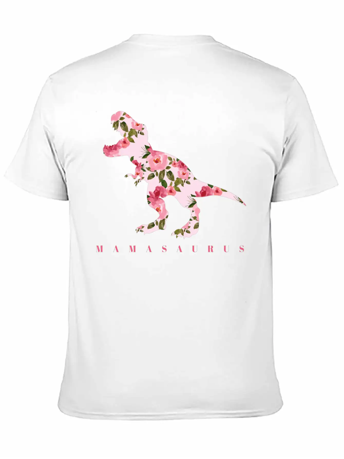 Mamasaurus With Cute Floral Dinosaur Unisex Casual T-Shirt – Clean Design For Daily Comfort