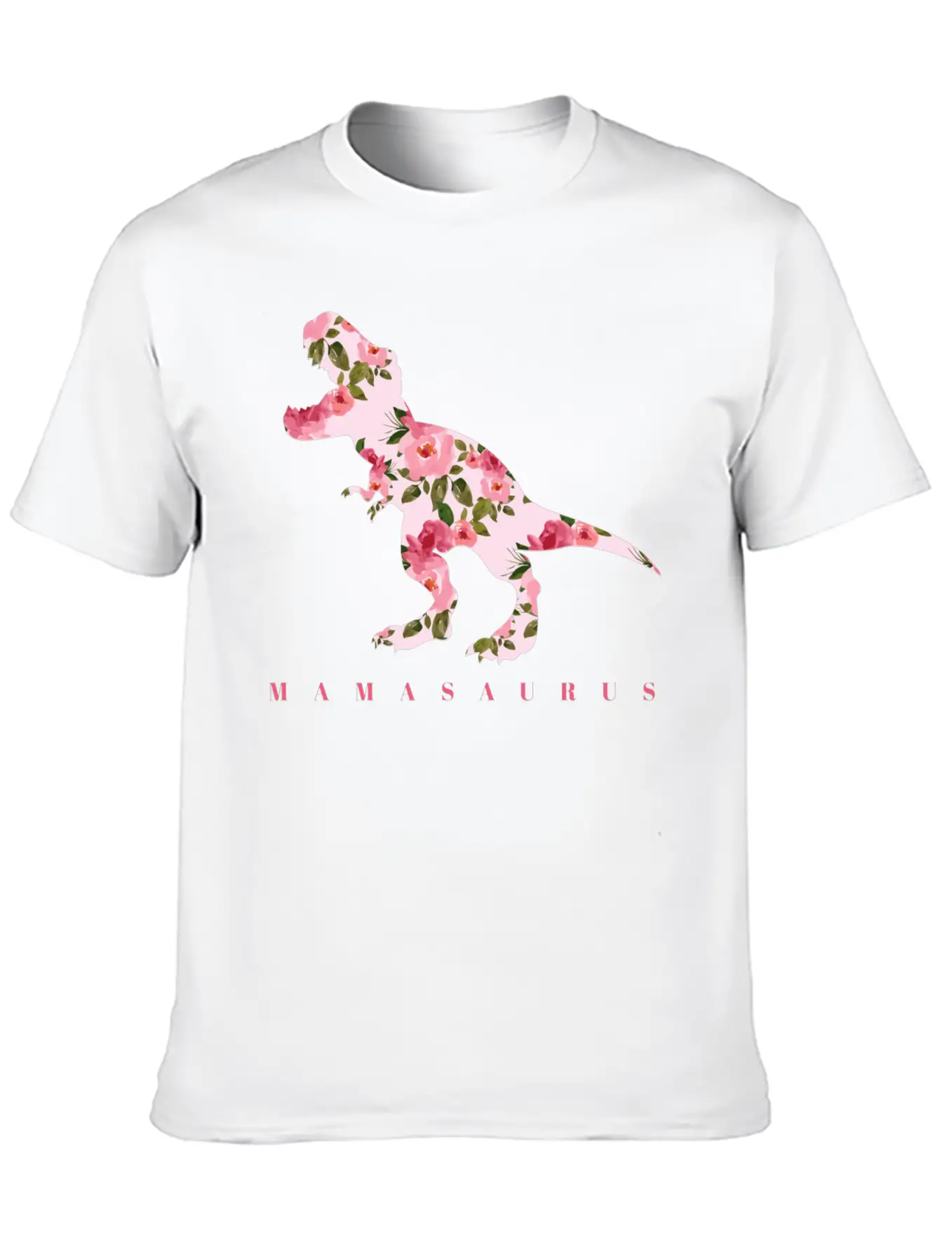 Mamasaurus With Cute Floral Dinosaur Unisex Casual T-Shirt – Clean Design For Daily Comfort