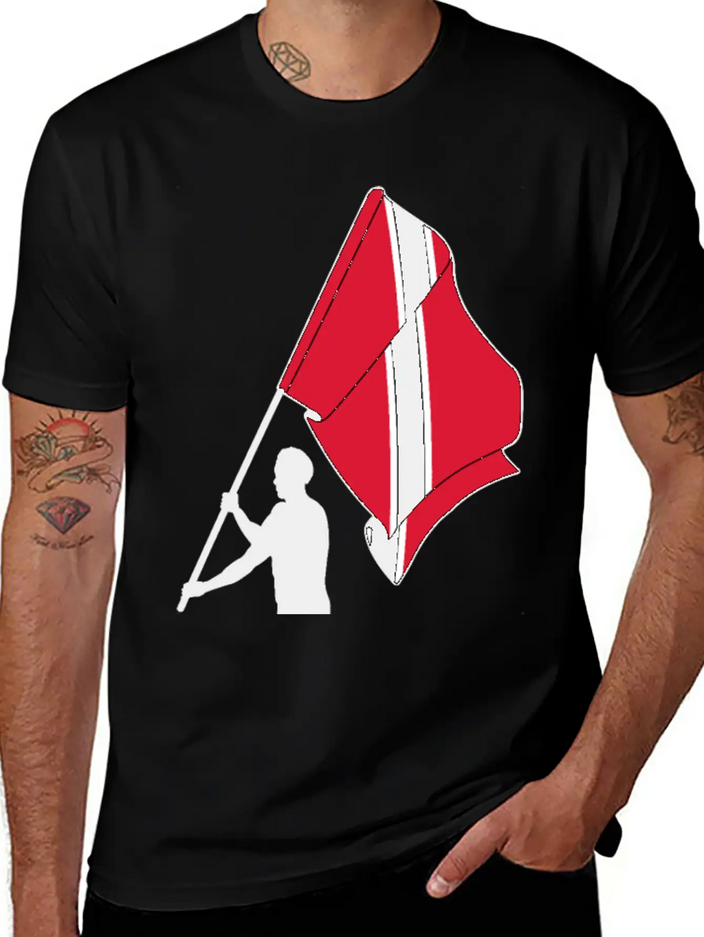 Man Flag Trinidad Tobago, Casual Graphic T-Shirt – Simple And Comfortable Daily Wear