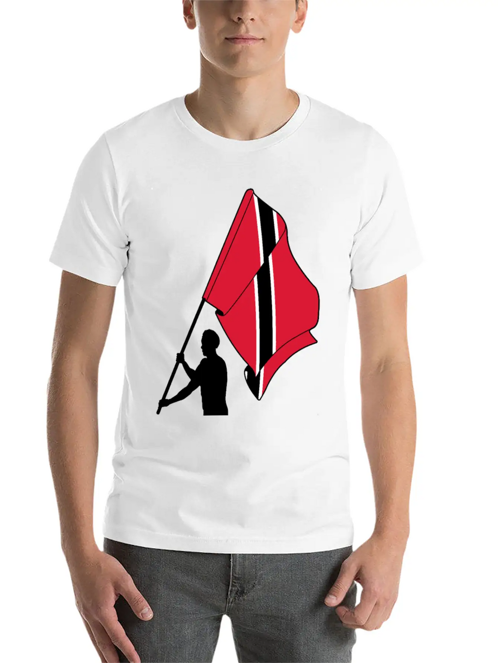 Man Flag Trinidad Tobago, Casual Graphic T-Shirt – Simple And Comfortable Daily Wear