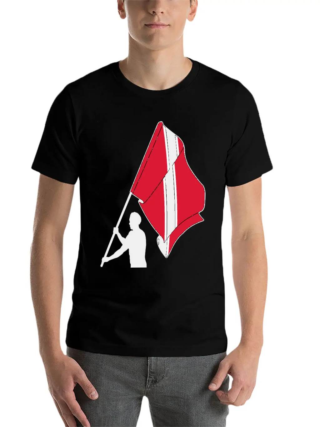 Man Flag Trinidad Tobago, Casual Graphic T-Shirt – Simple And Comfortable Daily Wear