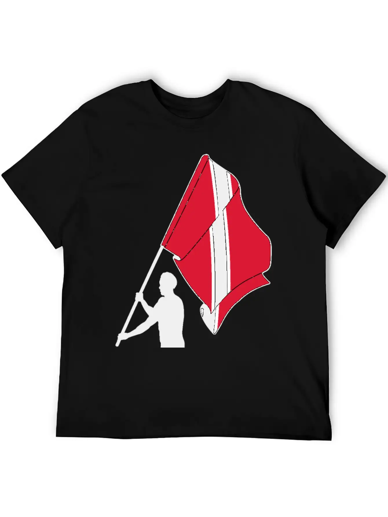 Man Flag Trinidad Tobago, Casual Graphic T-Shirt – Simple And Comfortable Daily Wear