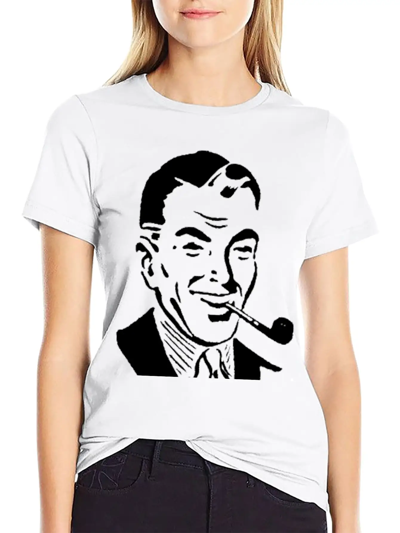 Man Smoking Pipe Breathable Graphic T-Shirt – Perfect For Casual Days