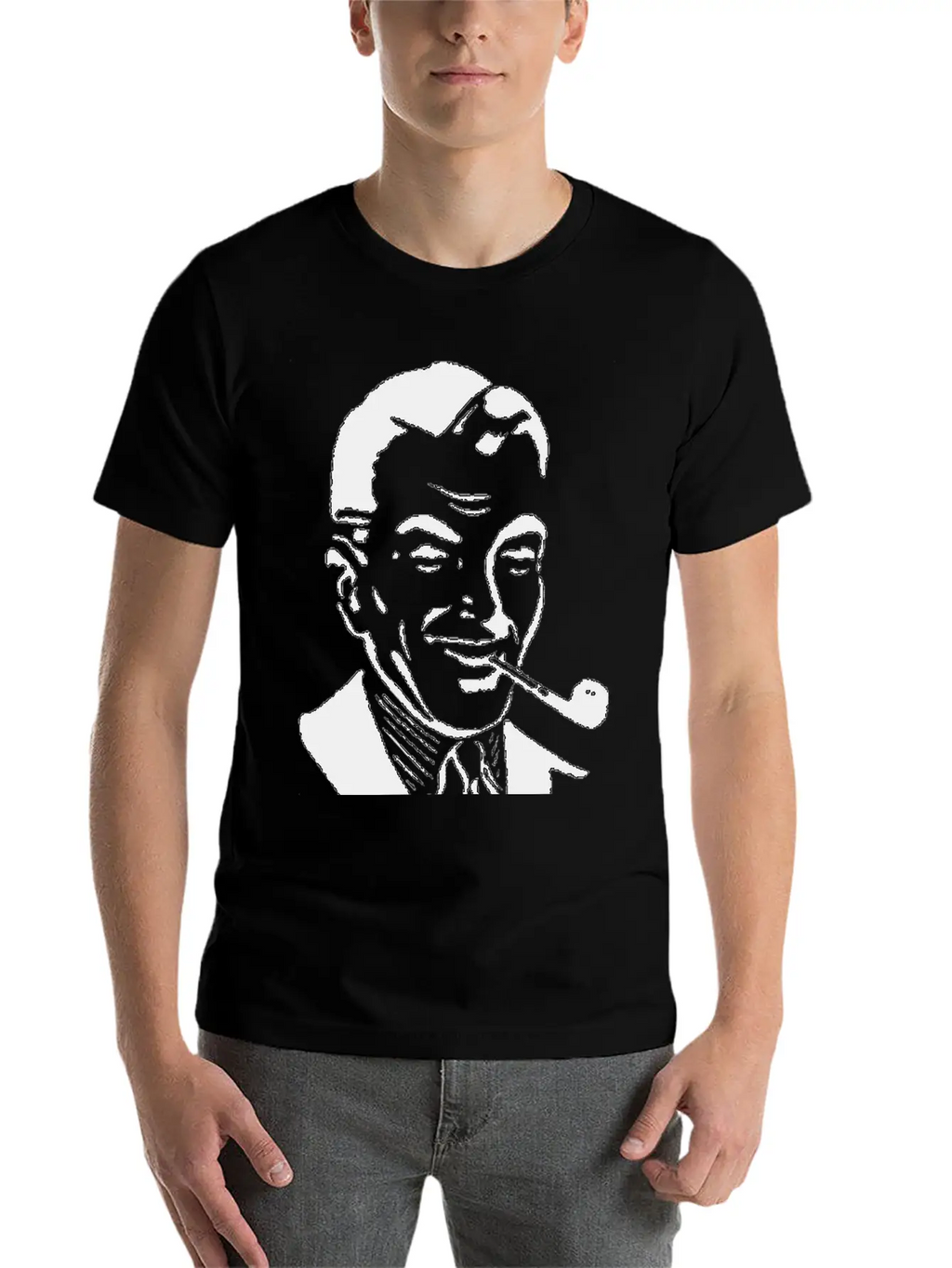 Man Smoking Pipe Breathable Graphic T-Shirt – Perfect For Casual Days