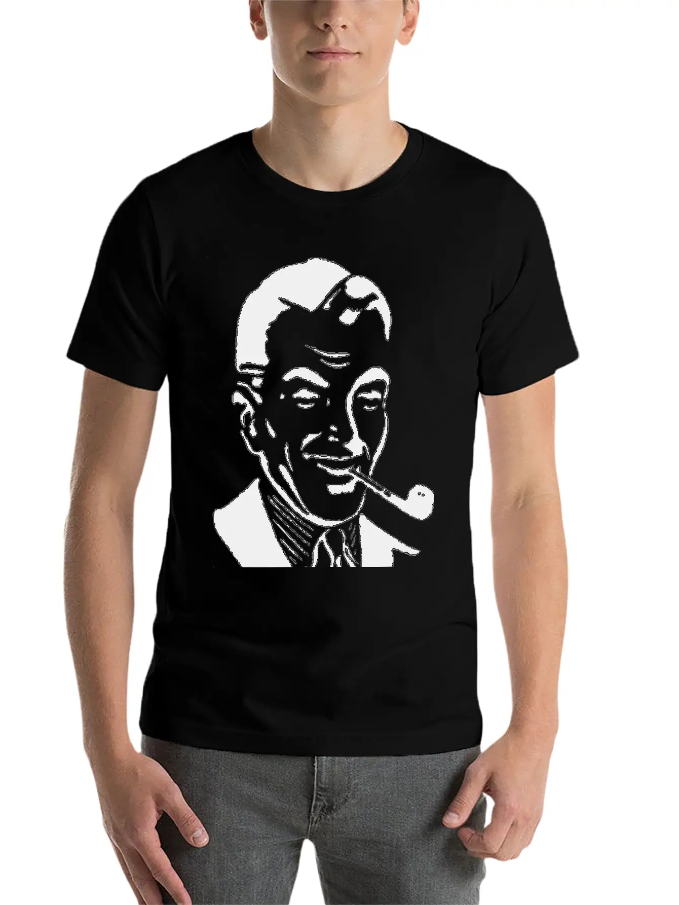 Man Smoking Pipe Breathable Graphic T-Shirt – Perfect For Casual Days