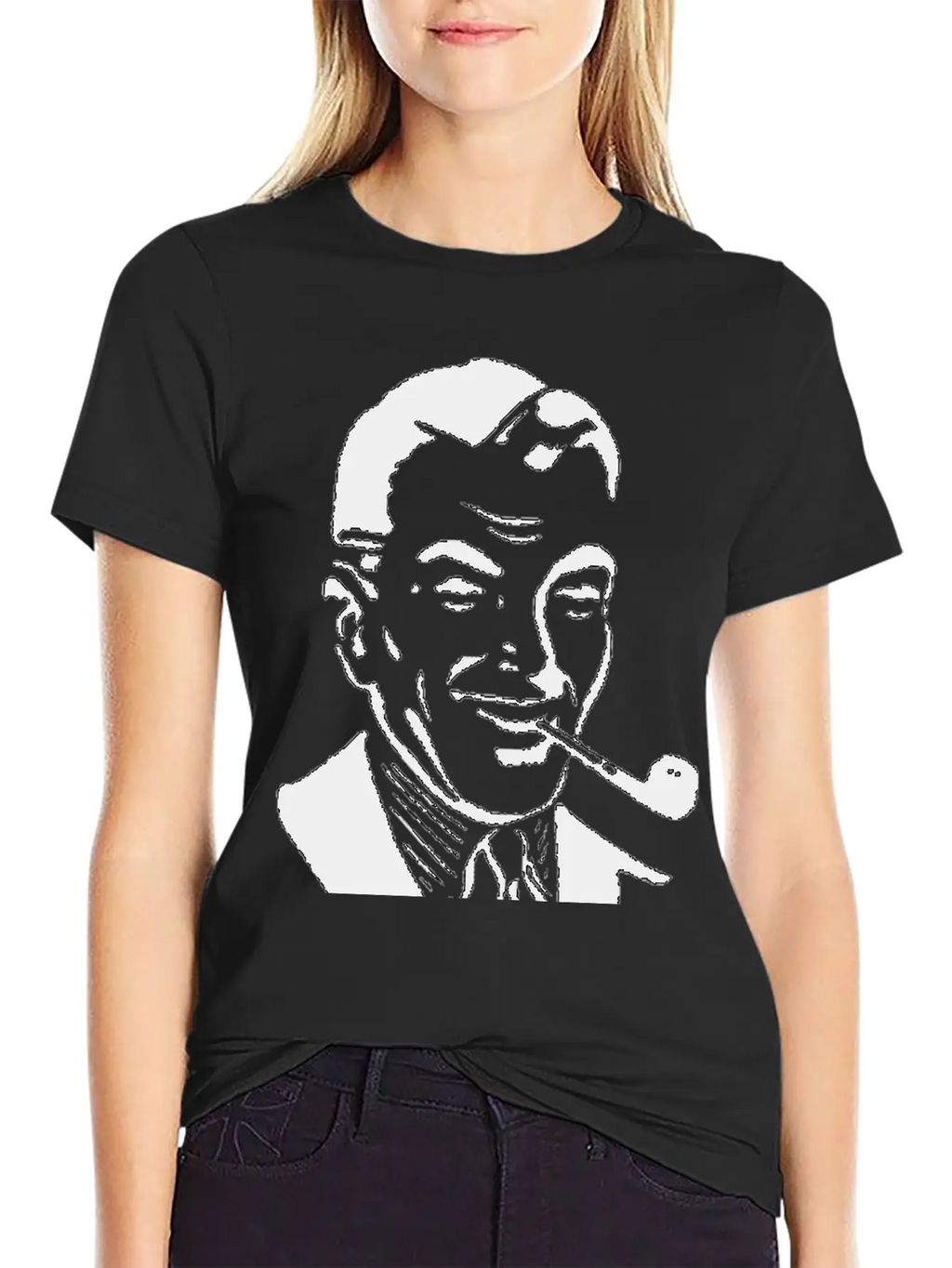Man Smoking Pipe Breathable Graphic T-Shirt – Perfect For Casual Days