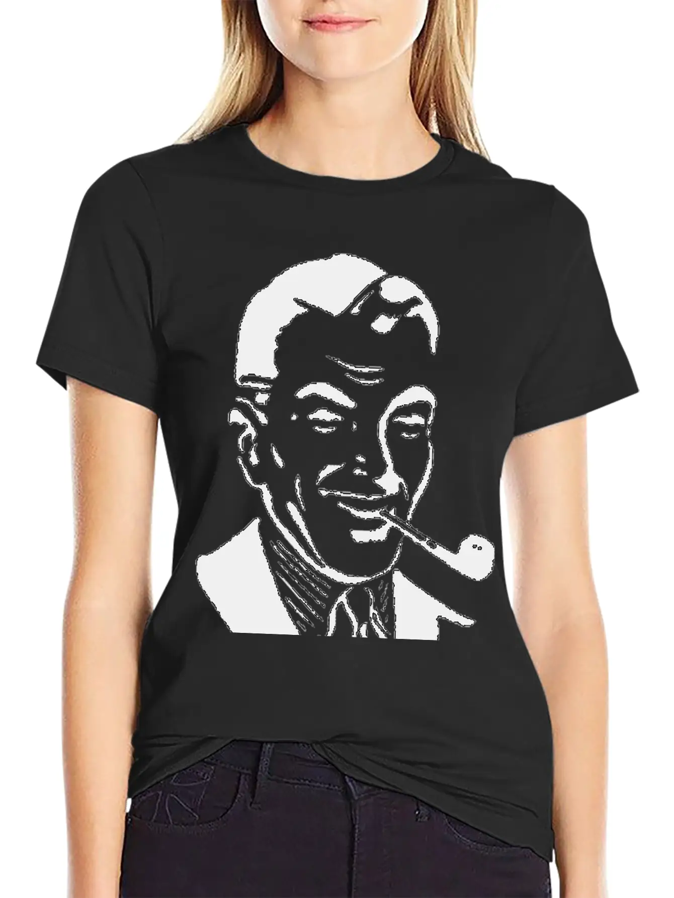 Man Smoking Pipe Breathable Graphic T-Shirt – Perfect For Casual Days