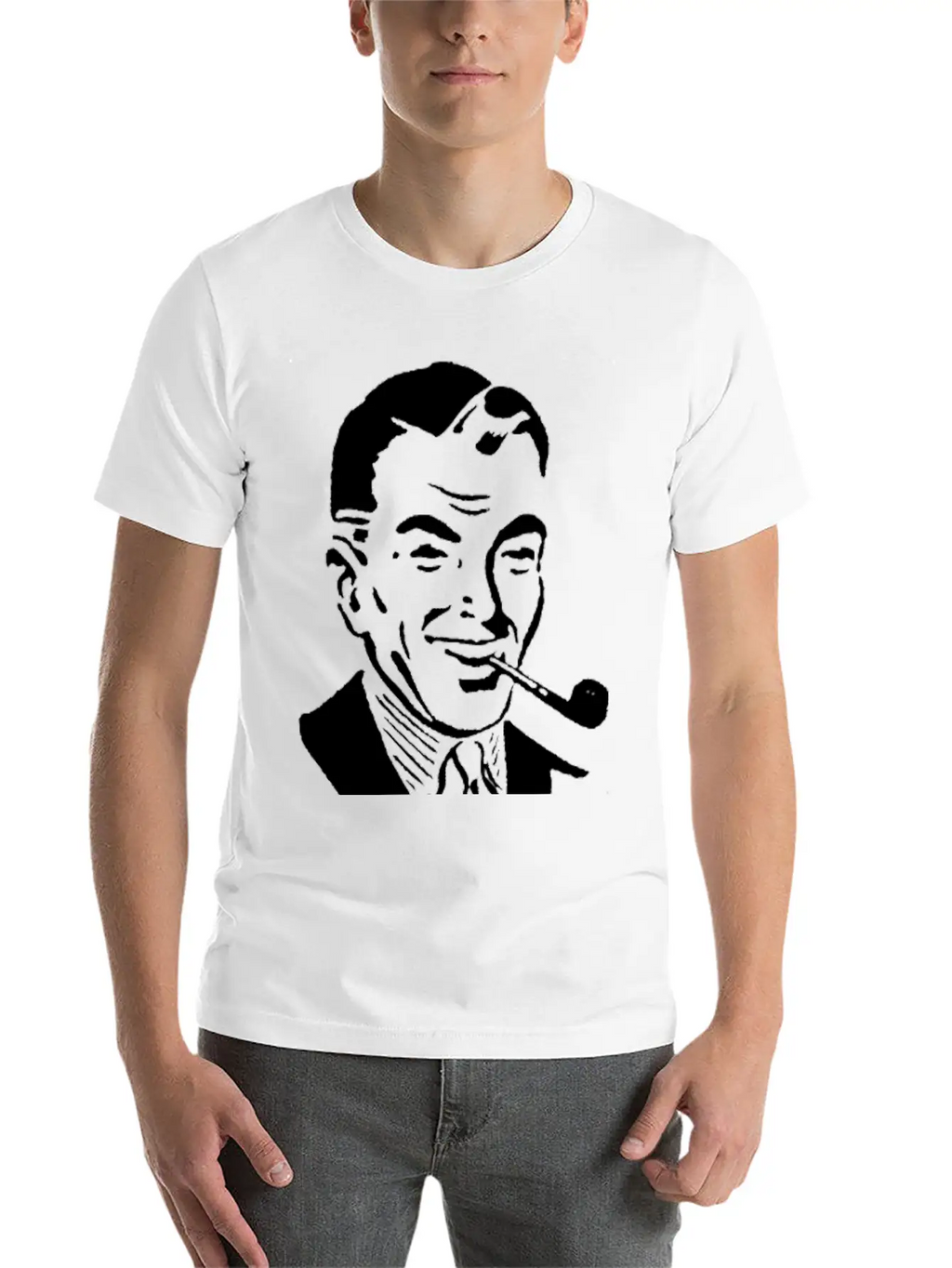 Man Smoking Pipe Breathable Graphic T-Shirt – Perfect For Casual Days