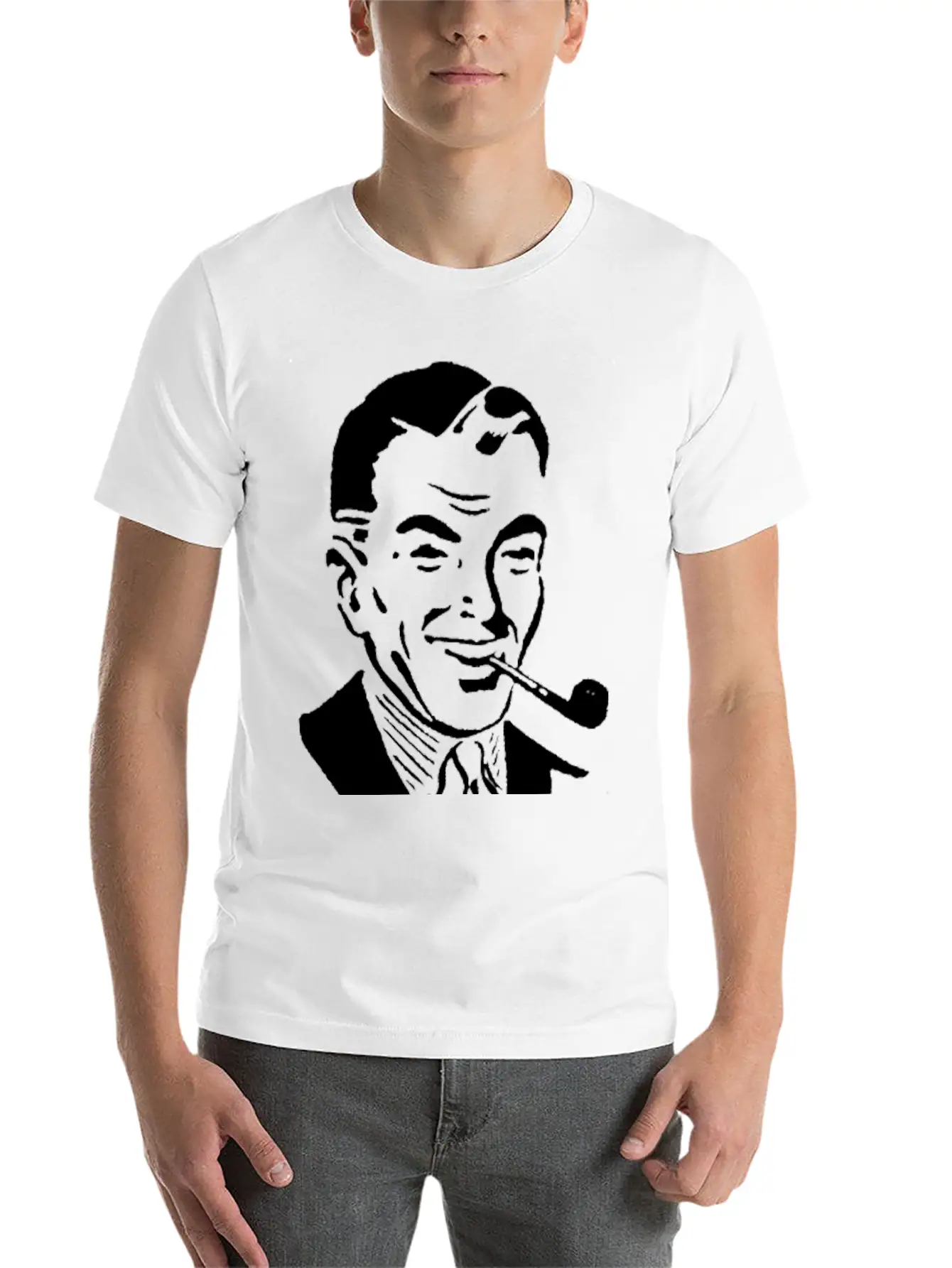 Man Smoking Pipe Breathable Graphic T-Shirt – Perfect For Casual Days