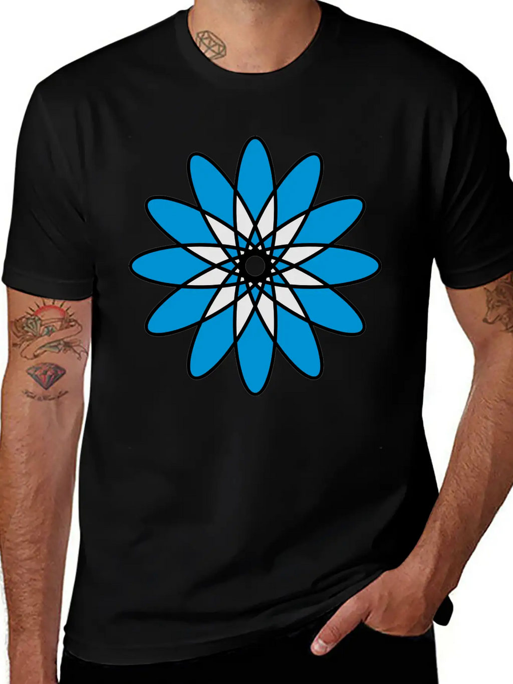 Mandala Flower Atom Unisex Casual T-Shirt – Clean Design For Daily Comfort