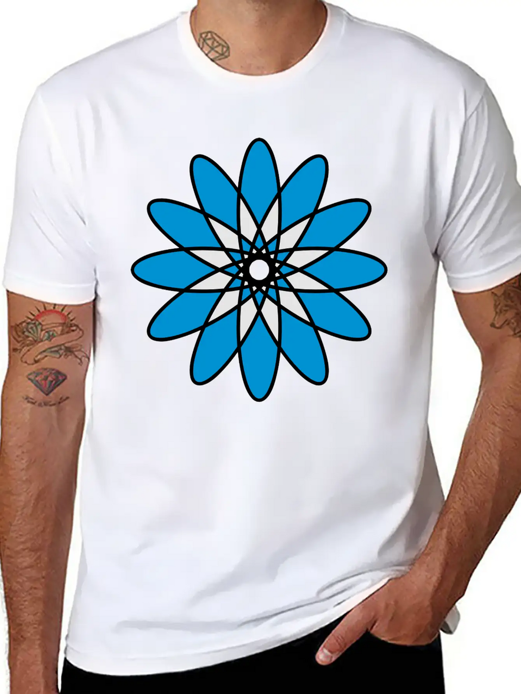 Mandala Flower Atom Unisex Casual T-Shirt – Clean Design For Daily Comfort